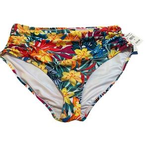 NWT High Waist Caribbean Joe women’s Floral Bikini